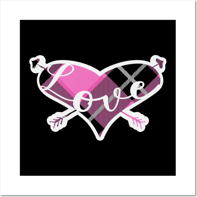 Flannel Love Pink Wall Art by Design_Lawrence